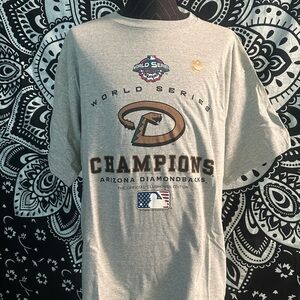Arizona Diamondbacks grey 2001 World Series Champions T-Shirt